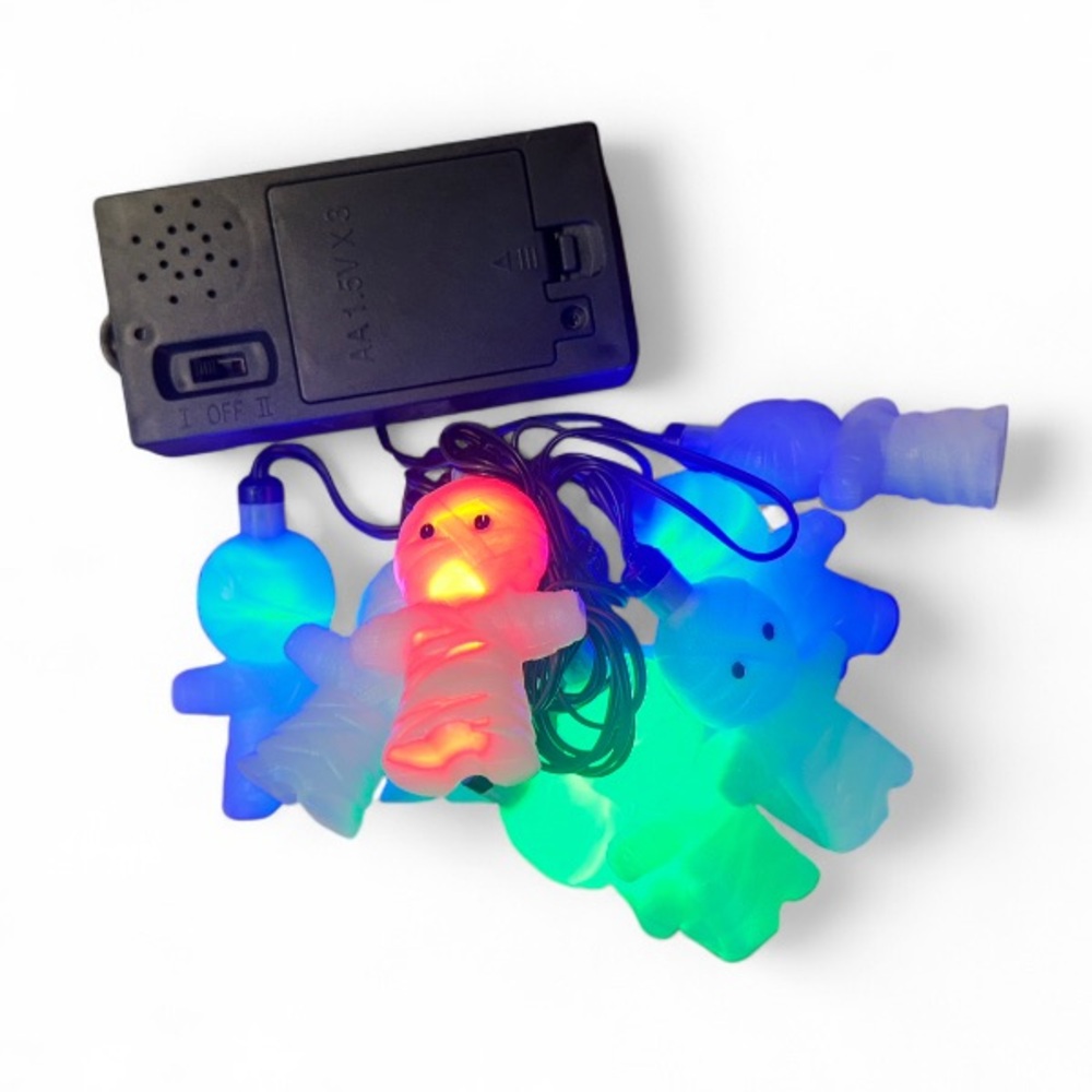 Halloween mini musical mummy multi color changing string lights